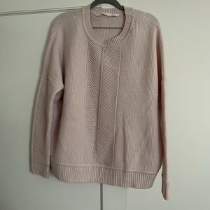 Athleta pink sweater medium wool cashmere
